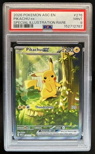 2026 Pokemon Ascended Heroes Pikachu ex Special Illustration Rare #276/217 PSA 9