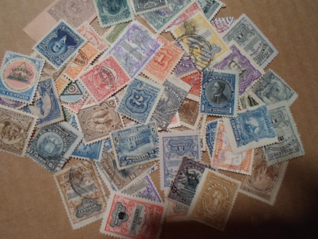 Collection lot 60 different old stamps of El Salvador - all pre 1925