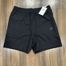 Nike Sportswear Tech Lightweight Knit Shorts FD4506-010 Solid Black $90 Men's M