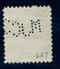 US Perfins, MJC, M145, rated C, Jewelry Co.