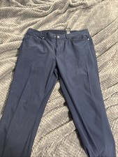 Greg Norman Men's Golf 5 Pocket Tech Pant 34x 32 Stretch Lightweight Navy Blue