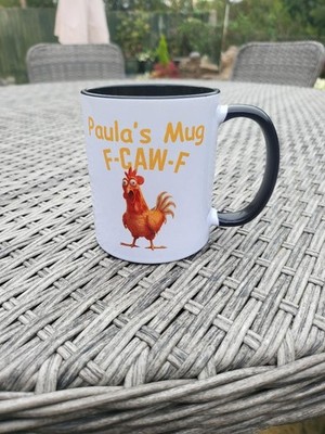 Lustiger Hahn Kaffeebecher - ''F-CAW-F'' Lustige Hähnchen Tasse - Geschenkbox enthalten