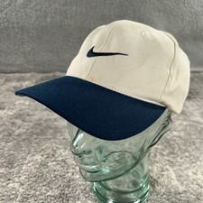 Vintage Nike Hat Cap Mens Snapback Beige Blue...