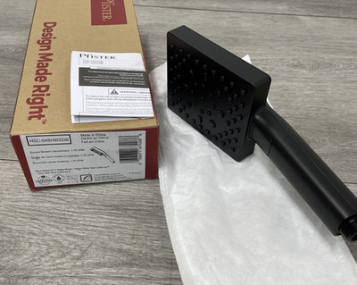 Pfister HSC-04SHWSDB Square Multi Function Hand Shower- Spot Defense Matte Black