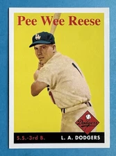 2011 Topps--60 Years 1958 Topps Pee Wee Reese #60YOT-07 Los Angeles Dodgers /HOF