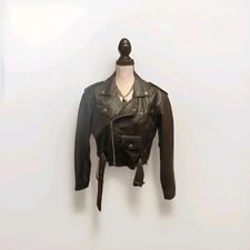 Wilsons Black Leather Jacket with Zipper and ...