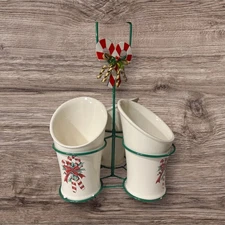 Candy Cane Utensil Holder! New in Box! (S1-761)