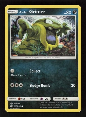 Alolan Grimer Common Unified Minds 127/236 Near Mint