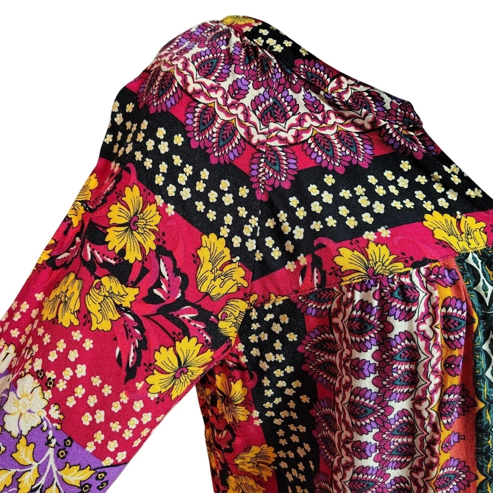 Top para mujer Figueroa & Flower pequeño grande multicolor floral boho artístico hippie Foto 4 de 4