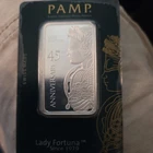 Pamp Suisse Lady Fortuna 45th Anniversary 1 oz Silver Bar - In Assay