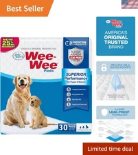 Wee-Wee Superior Performance Dog Pee Pads, 22" x 23", 30 Count - Leak-Proof