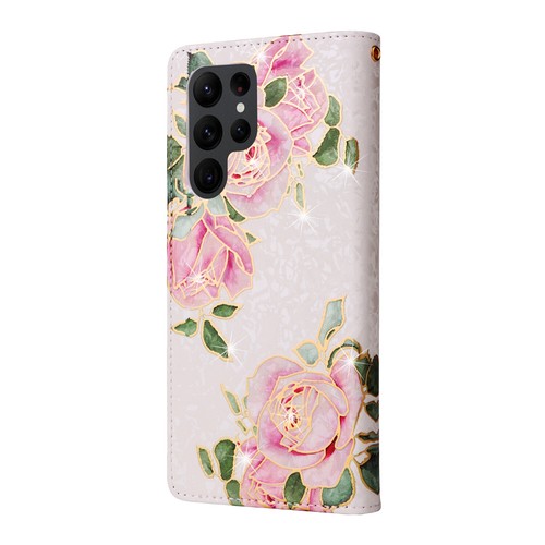 For Samsung S25 S24 S23 S22 S21 Flower Pattern Holder Wallet Flip Kickstand Case - Picture 54 of 57
