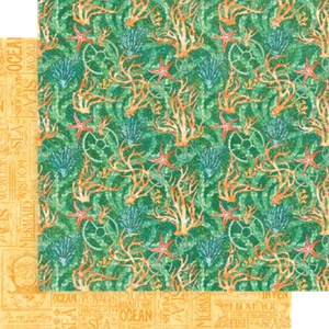 GRAFIEK 45 "VOYAGE BENEATH THE SEA" 8X8 PAPIERPAKKET OCEAN STEAMPUNK SCRAPJACK'S - Afbeelding 5 van 9