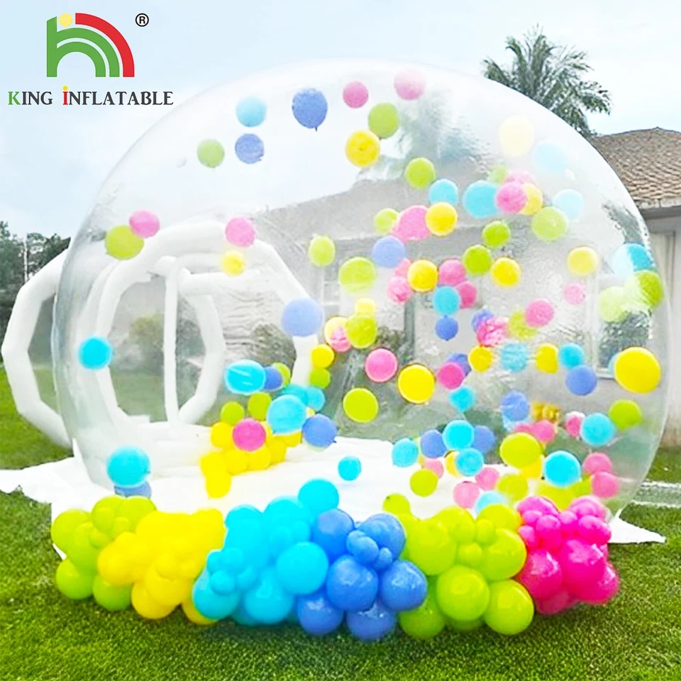 Tienda domo casa burbuja inflable TPU de 15 pies para niños fiesta de cumpleaños evento al aire libre Foto 3 de 4