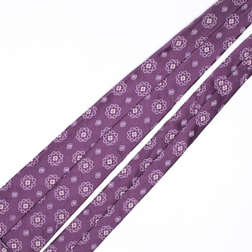 Valentino Mens Silk Necktie Purple Pink Mandala Brocade Woven Tie Italy - Picture 6 of 7