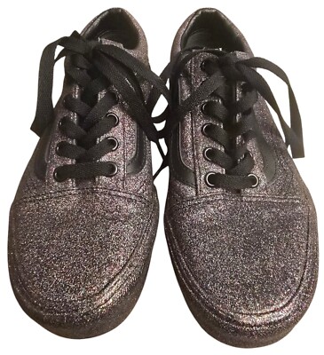 VANS Black Multicolor Rainbow Glitter Shoes Sneakers Size Mens Womens 