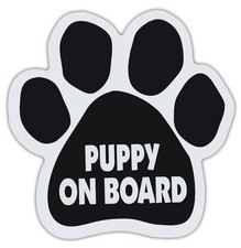 Dog Paw Shaped Magnets: PUPPY ON BOARD  Dogs, Gifts, Cars, Trucks