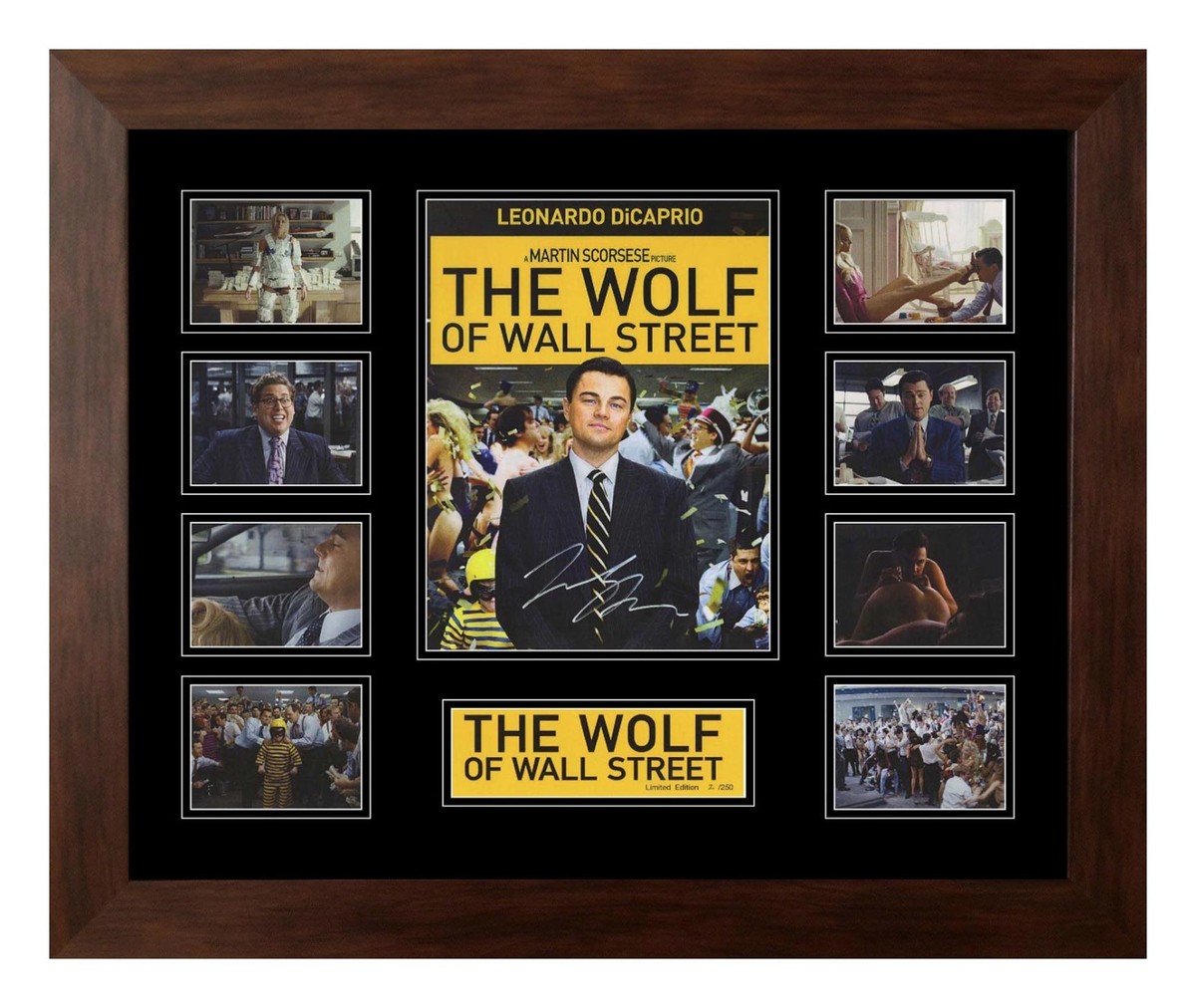 The Wolf of Wall Street 額装ポスター THE WOLF OF WALL STREET LEONARDO DICAPRIO SIGNED LIMITED EDITION