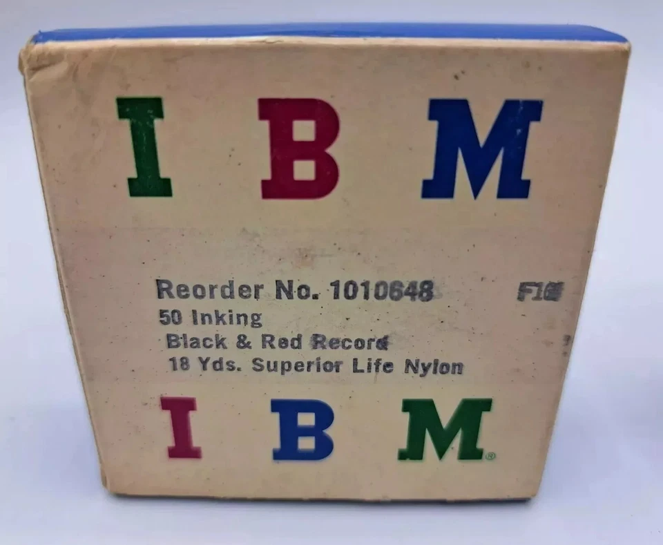 Lot Of 3 VTG 1010648 IBM Red And Black Ribbon Tape 50 Inking 18 yrds NOS - Image 2 of 2