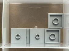 LEGO Parts - Light Bluish Gray Plate 2 x 2 1 Stud in Center - No 87580 - QTY 5