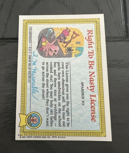 Garbage Pail Kids Series 1 1985 completa tu conjunto GPK 1st U Pick OS1 2/2 LEER - Imagen 38 de 258