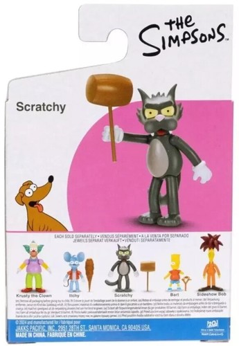 Jakks Pacific The Simpsons Wave 2 SCRATCHY w Mallet 3" Mini Figur NEU 2024 - Bild 3 von 5