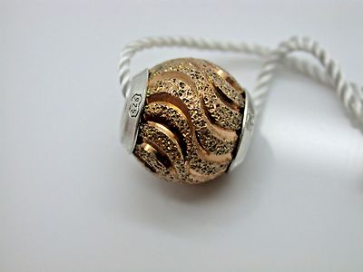 .925 STERLING SILVER PERSONA CHARM COPPER SHANGHAI SPARKLE WAVED NEW B25