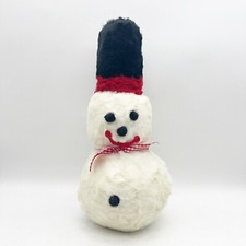 20" Vintage Eden Plush Snowman Roly Poly Stuffed Christmas Toy Holiday
