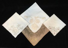 Hanky Handkerchief Tammis Keefe Brown  Gold Trees Handprints Flowers  3 Bonus