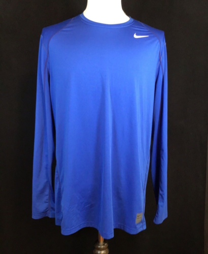 Nike Pro Dri-Fit, Long Sleeve Fitted Royal Blue Shirt, XL | eBay