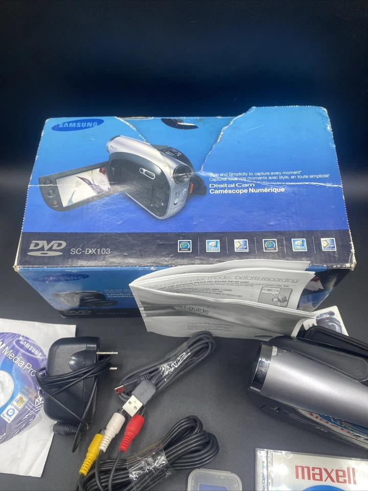 Samsung SC-DX103 DVD Camcorder 34x Optical Zoom Tested Working - Image 3 of 4