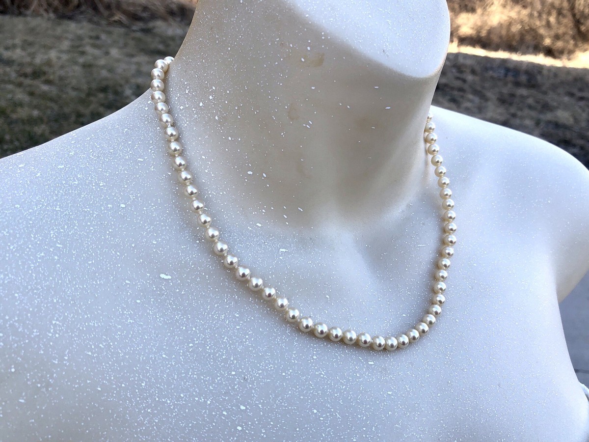 Vtg Majorica Pearl Gilt Sterling Silver CZ Ball Clasp