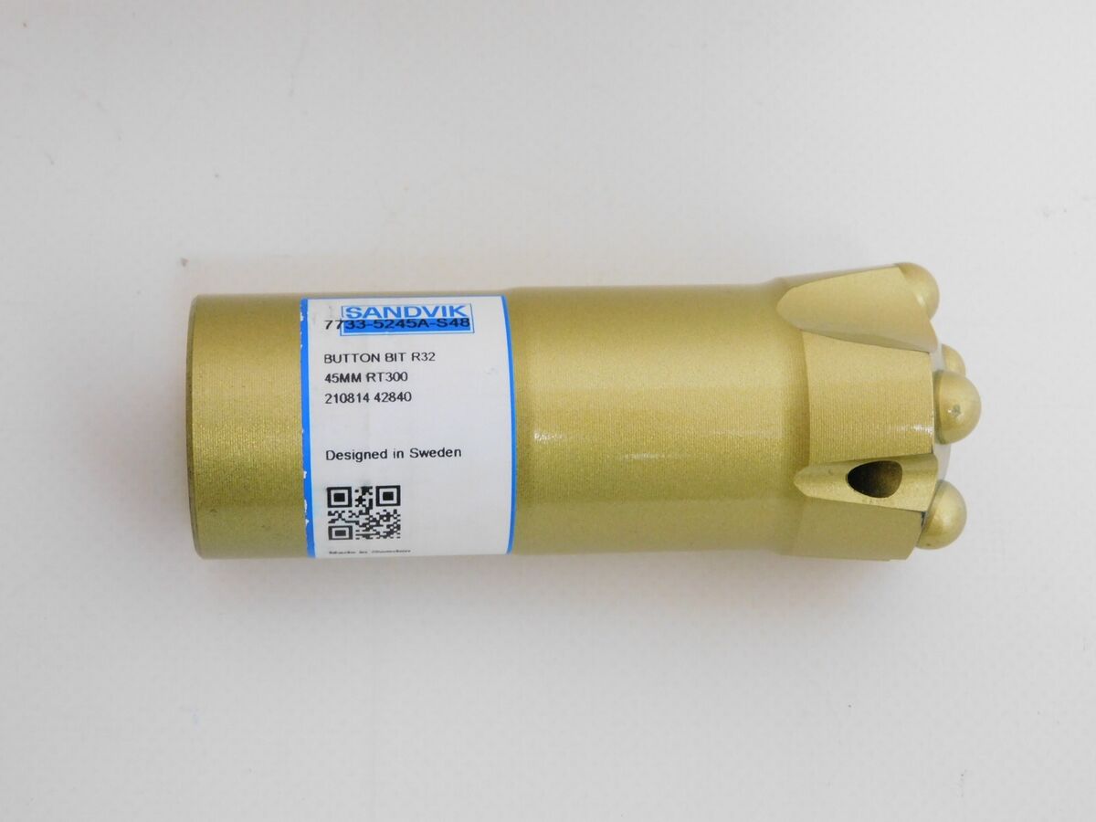 NEW-Sandvik 7733-5245A-S48 Button Bit R32 45MM RT300 Button NEW-Sandvik 7733-5245A-S48 Button Bit R32 45MM RT300 Button