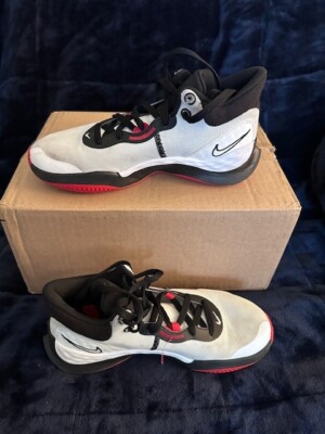 Nike Renew Elevate 3 Mens 8 White Black Red Shoes Sneakers Athletic Basketball
