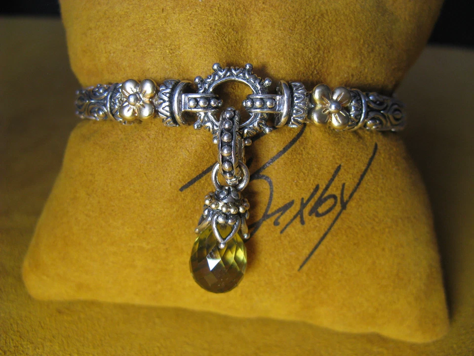 БРАСЛЕТ BARBARA BIXBY 18K SS МАНЖЕТЫ БРАСЛЕТ ПОДВЕСКА КОЛЬЦО ЦВЕТОК ДИЗАЙНЕР подарок - Изображение 2 из 2