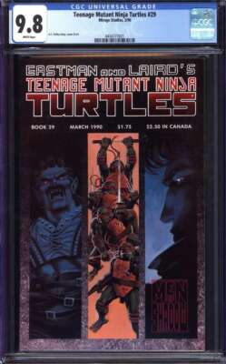 TEENAGE MUTANT NINJA TURTLES #29 CGC 9.8 WHITE PAGES // MIRAGE STUDIOS ID: 63540