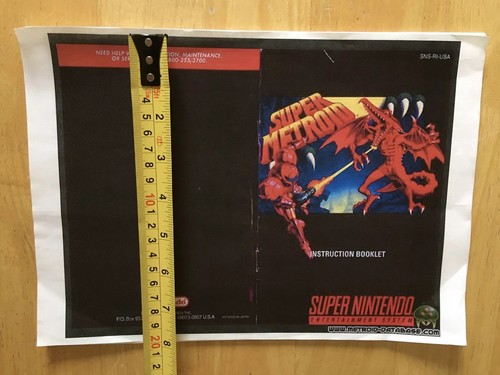 Super Metroid NTSC SNS-RI-USA SNES Nintendo S.NES instructions Manual A4 Reprint - Picture 4 of 14