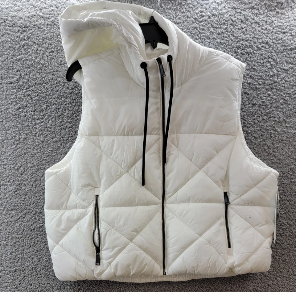 Chaleco acolchado con capucha Calvin Klein Performance para mujer XL cierre de cremallera en la nube ~ Foto 2 de 4