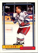 1992-93 Topps #395 Tie Domi New York Rangers
