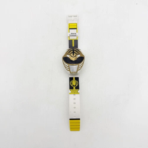 Vintage 1995 Mighty Morphin Power Rangers White Ranger Watch Works
