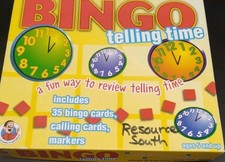 McGraw-Hill BINGO Card Game Telling Time Classroom Calling Cards Markers