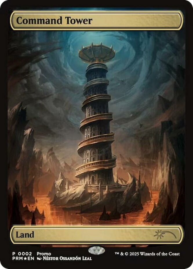 Light Play x 1 Command Tower (0002) - Foil - Media Promo WotC Shooting Star Symb