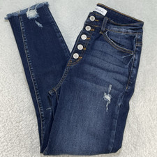 KanCan Jeans Womens Sz 3 25 Karlee Skinny Ankle Distressed High Rise Denim 25x25