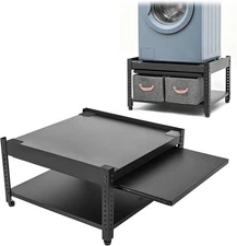 Universal Washer Dryer Pedestal 28x28x16 800LBwith Storage Shelf Adjustable Feet