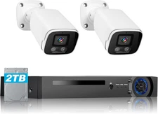 PoE Security Camera System, 8CH H.265+  4MP CCTV Cameras with 2 TB Hard Drive
