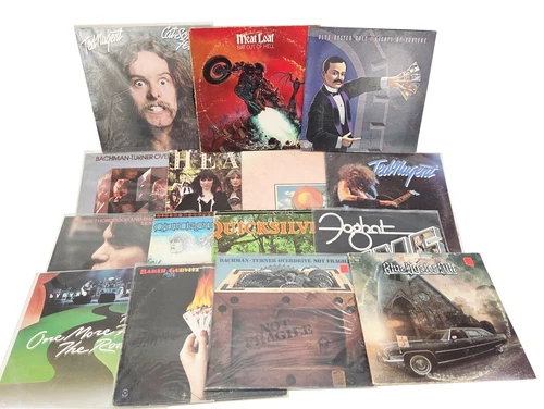 LOT OF 15 CLASSIC HARD ROCK LP RECORDS NUGENT BLUE OYSTER CULT HEART * NICE!