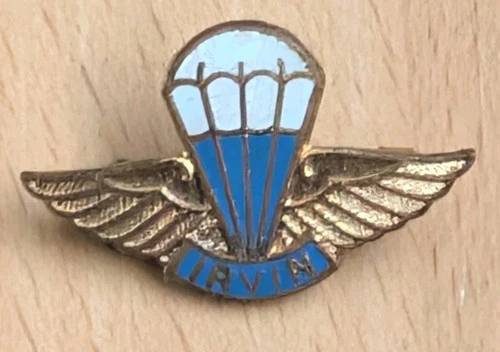 Original WW2 Era Vintage Irvin Parachute Company Enamel Pin Badge