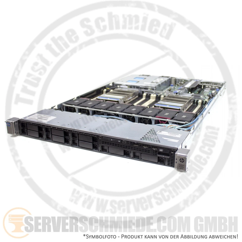 HP DL360p G8 19" 1U 2x E5-2670 64GB 8x 8GB RAM 600GB HDD P420i 2x PSU Server - Bild 3 von 4