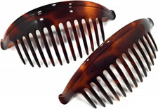 Niavida 2 X Steckkamm Havanna-Braun 17 Cm - Made in France - Einsteckkamm GROSS