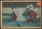 1954-55 PARKHURST MONTREAL CANADIENS "MEGER GOES DOWN - UNDER" #94 GRADE GOOD-EX